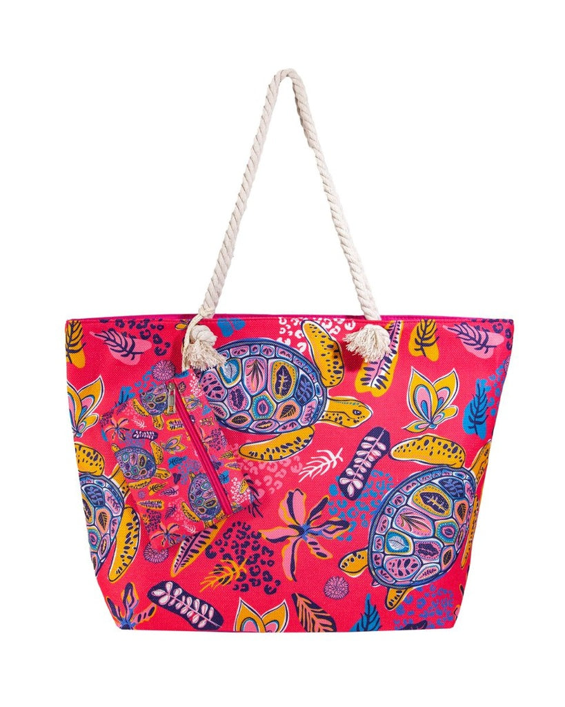 BOLSO ESTAMPADO DE PLAYA TORTUGA