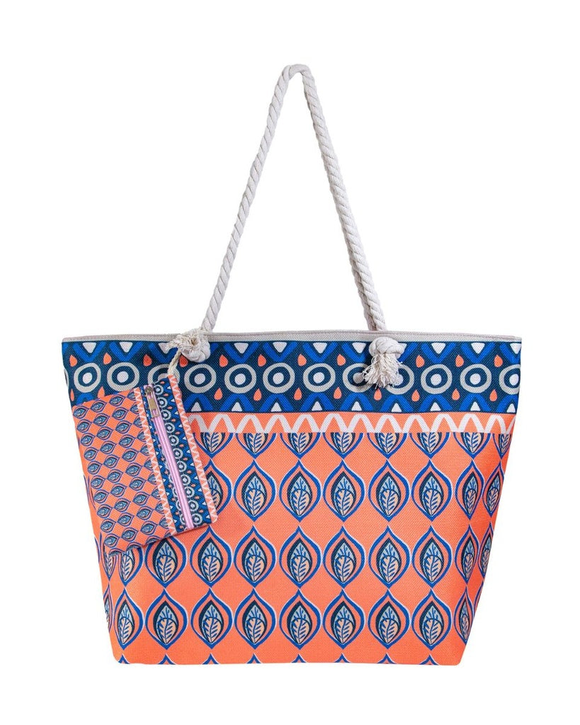 BOLSO ESTAMPADO DE PLAYA PLUMAS