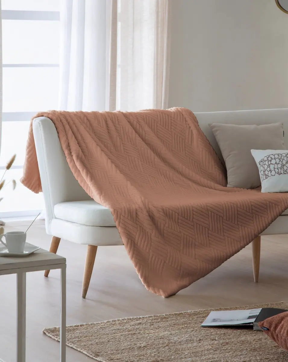 MANTA PLAID DARIEL 150X200CM NUDE ANTILO