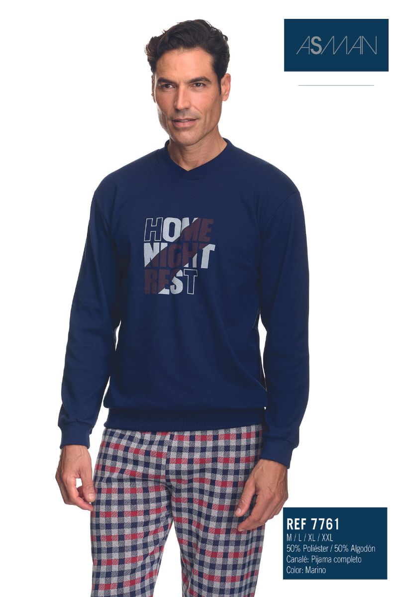 PIJAMA HOMBRE INVIERNO 7761 MARINO ASMAN