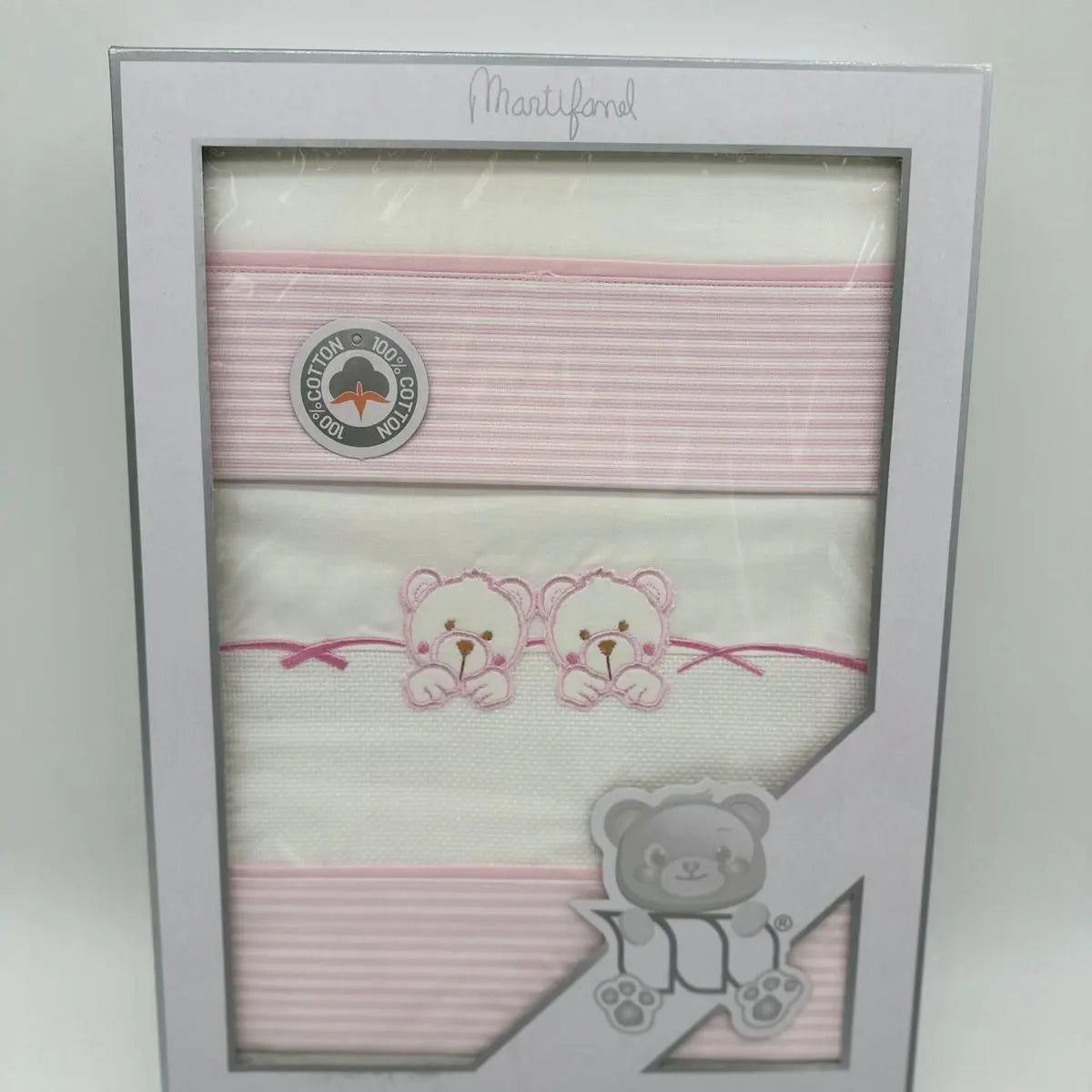 TRIPTICO CUNA TELA JC1800 TWINS ROSA MARTIFANEL