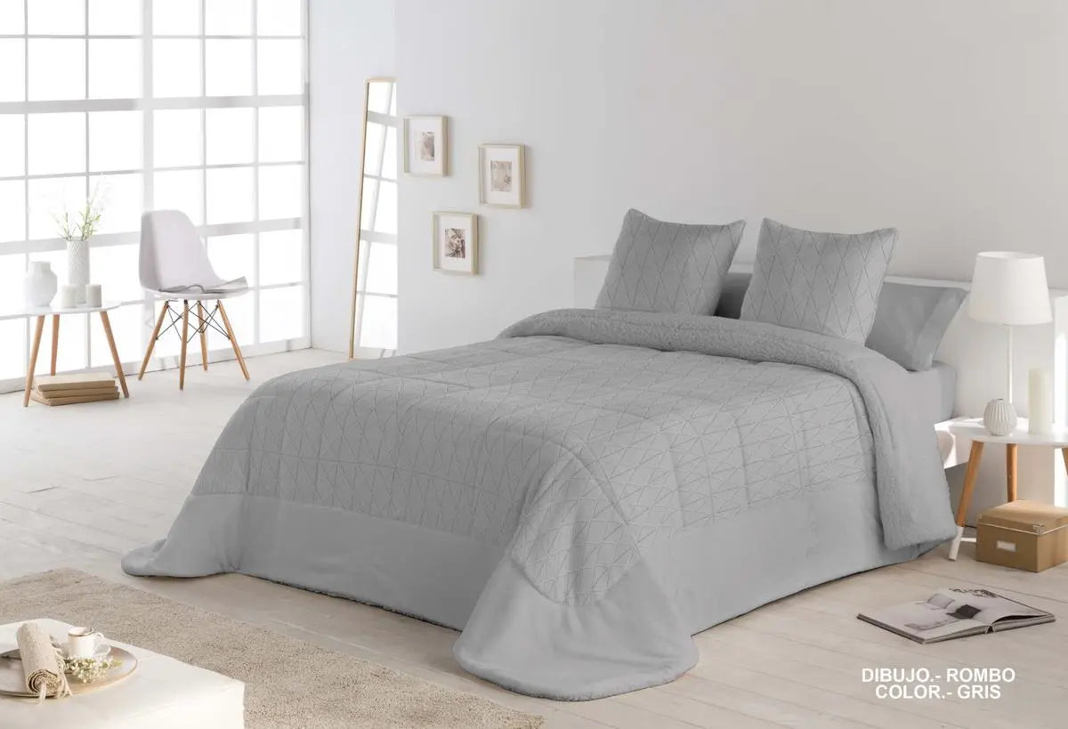CONFORTER SHERPA ROMBO GRIS POLO POLO