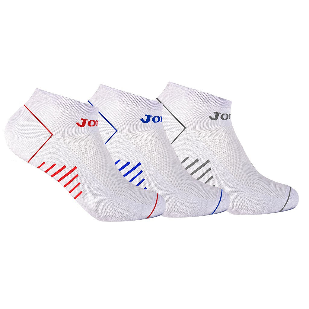 CALCETIN DEPORTIVO TOBILLERO HOMBRE PACK 3 201812TB BLANCO JOMA