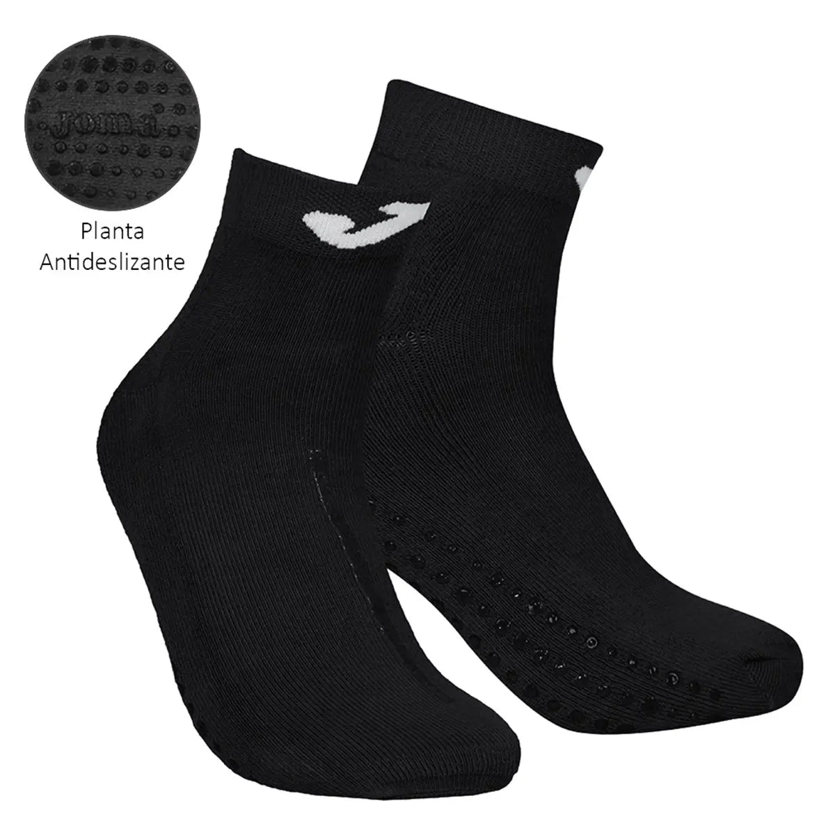 CALCETIN MUJER ANTIDESLIZANTE JS1752 NEGRO JOMA