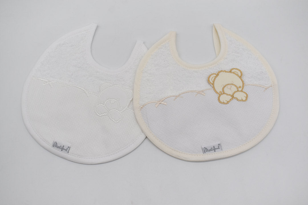 PACK 2 BABEROS 05 URSO BLANCO-BEIGE MARTIFANEL
