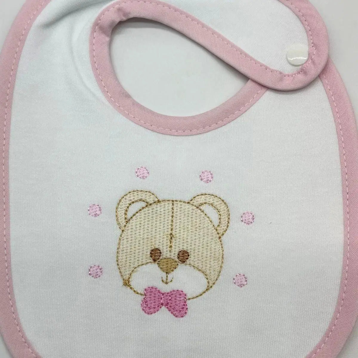 PACK 2 BABEROS PARA BORDAR BAB 34 FB01/2 BLANCO-ROSA MARTIFANEL
