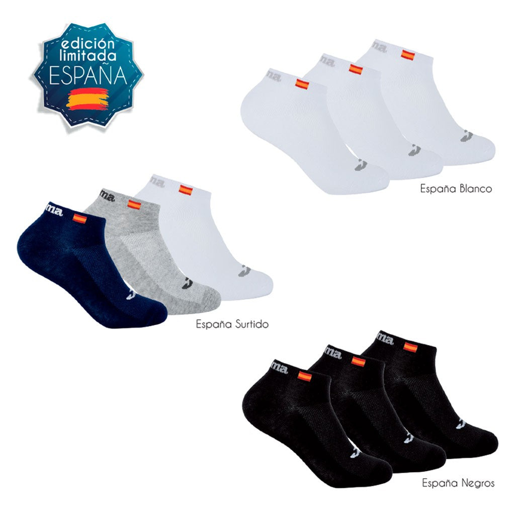 CALCETIN TOBILLERO HOMBRE PACK 3 JS9923ESP NEGRO JOMA