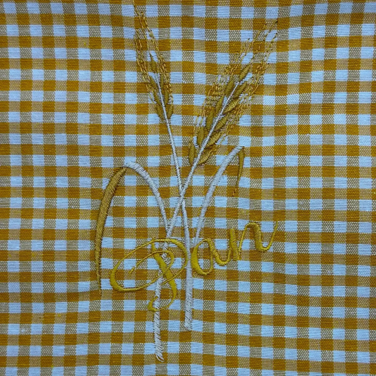 BOLSA PAN BORDADA AMARILLO VICHY SC