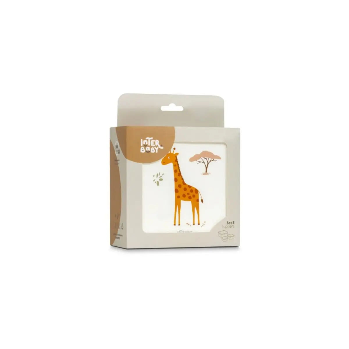 SET DESAYUNO 3 PIEZAS MODELO SAVANNA BEIGE INTERBABY