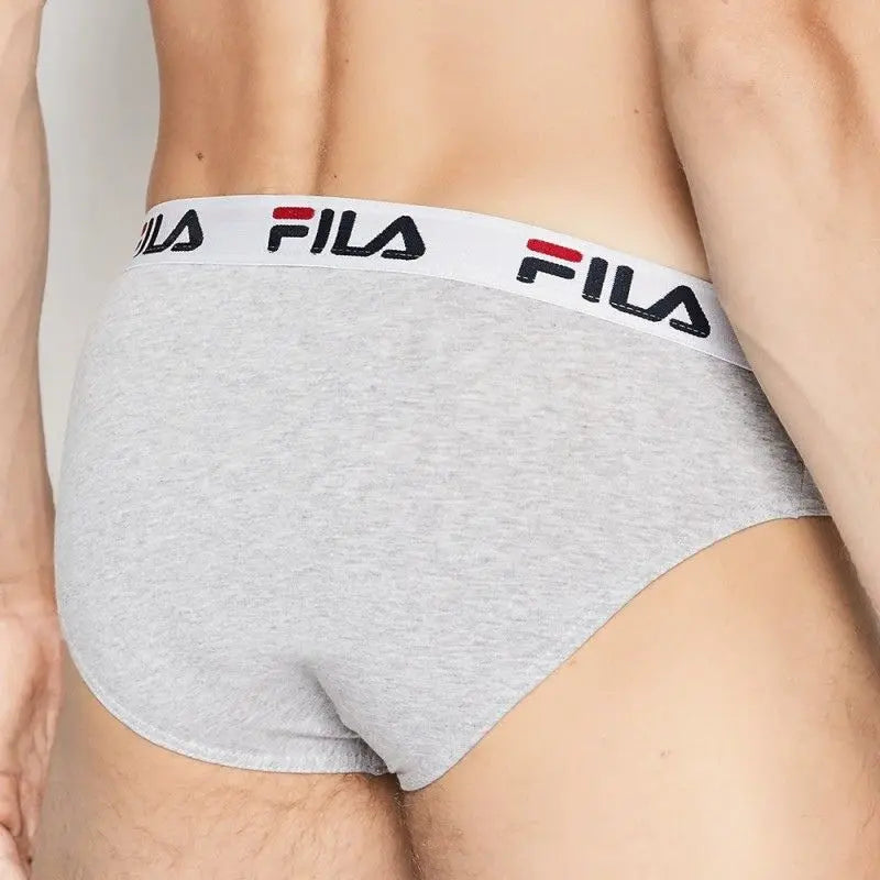 SLIP HOMBRE ALGODÓN/LYCRA CINTURA ELÁSTICA FU5015 GRIS FILA