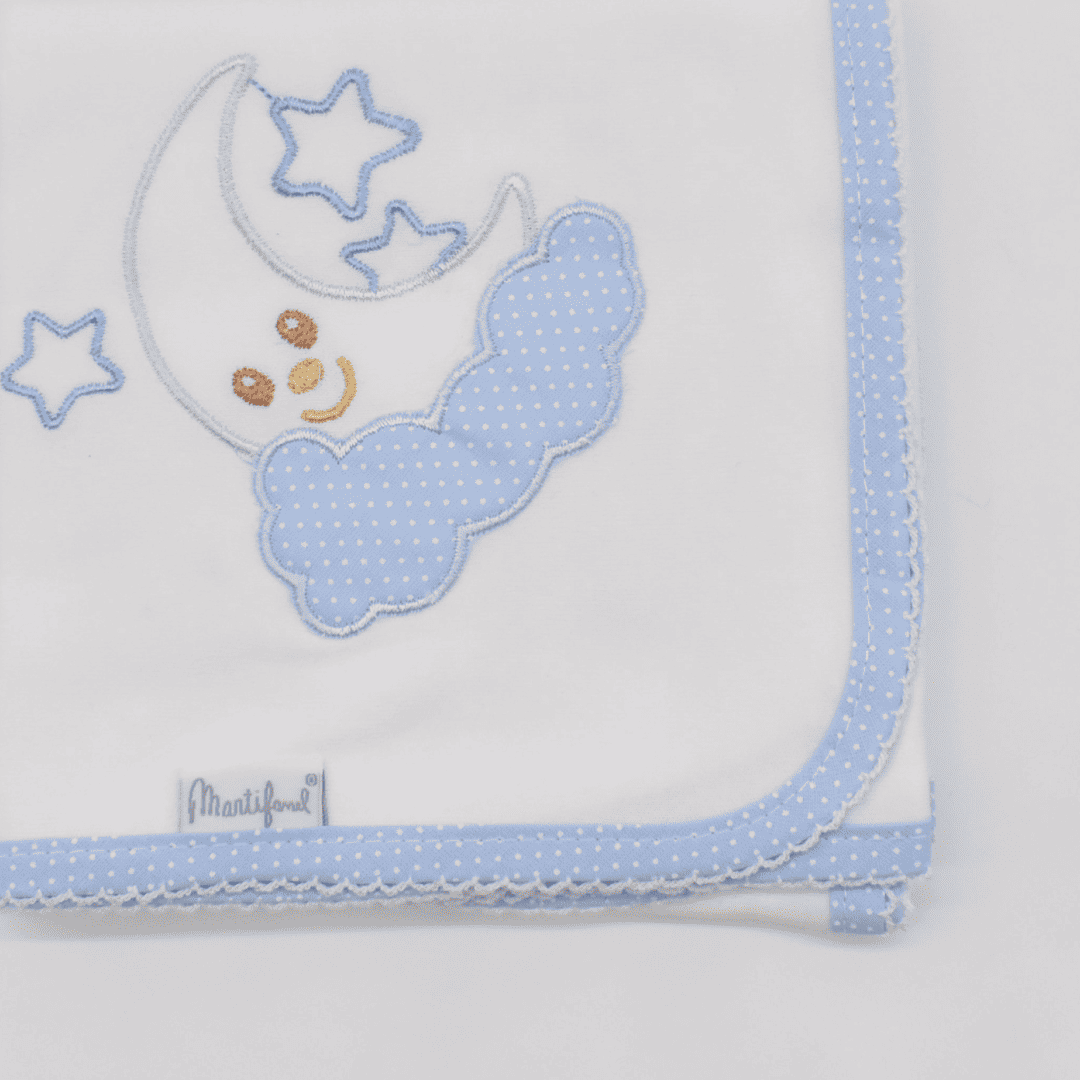 GASA F2 BORDADA LUNA 02 AZUL 65X65 MARTIFANEL