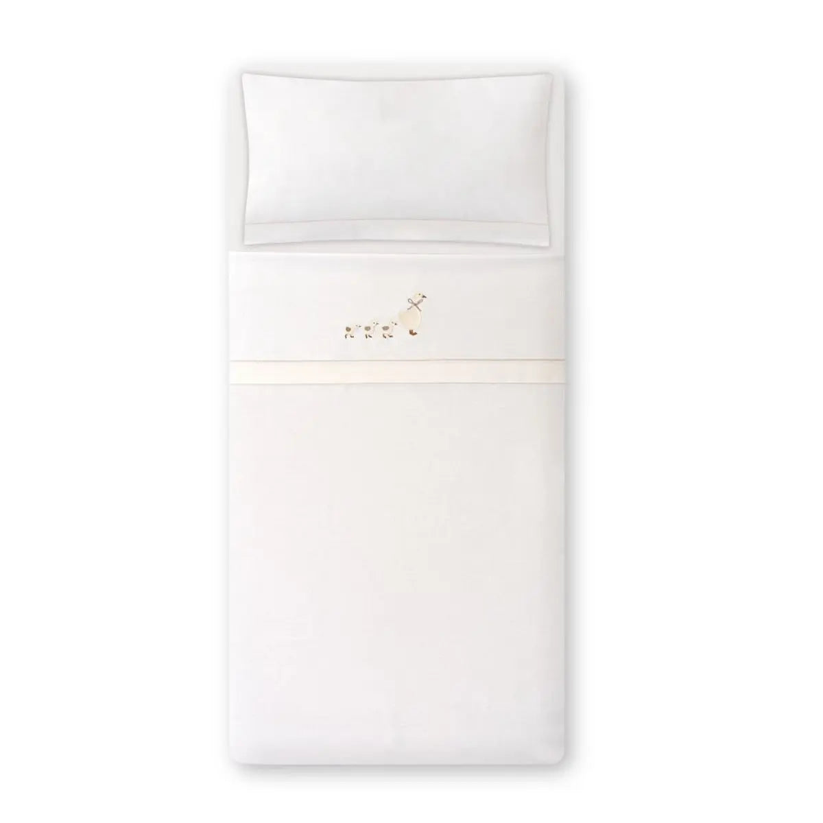 TRIPTICO TELA PATITOS FAMILIA BEIG INTERBABY
