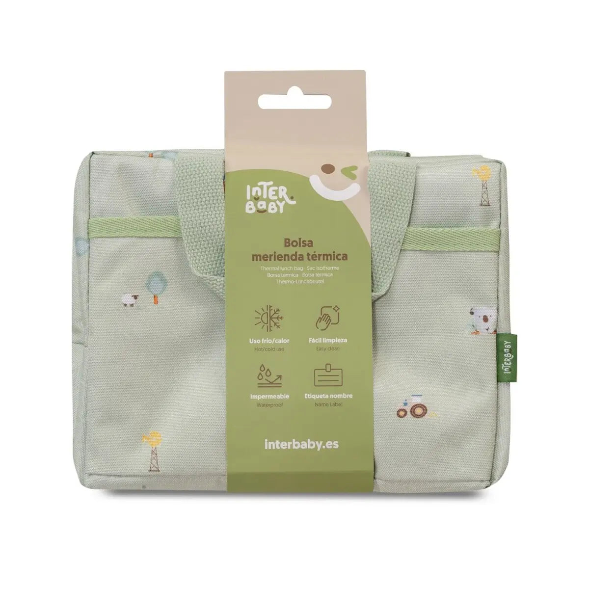 BOLSA TERMICA MERIENDA MODELO GRANJA KOALA VERDE INTERBABY