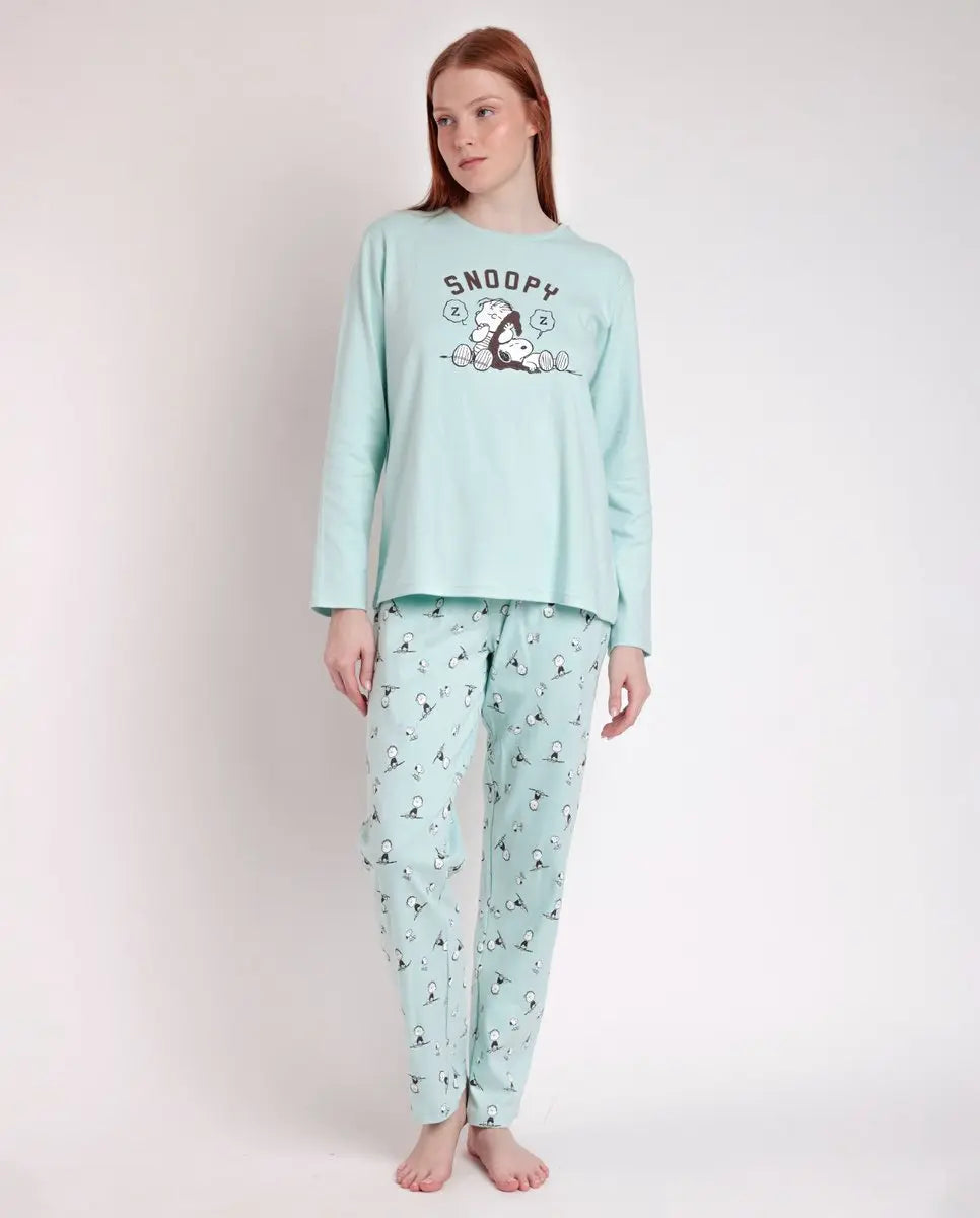PIJAMA MUJER 63449 SLEEP SPCIETY PEANUTS