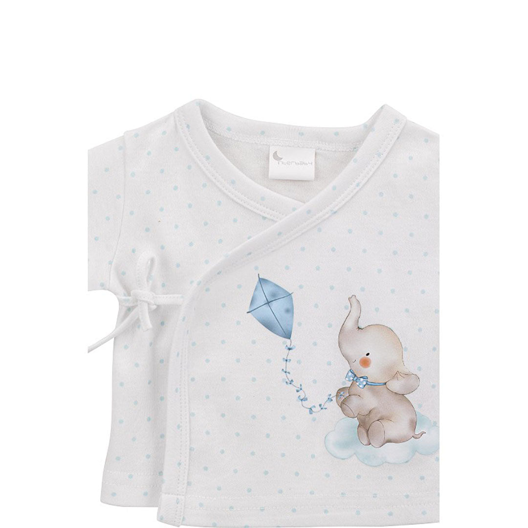 SET REGALO 5 PCS 100%ALG T 0-6M ELEFANTITO AZUL INTERBABY