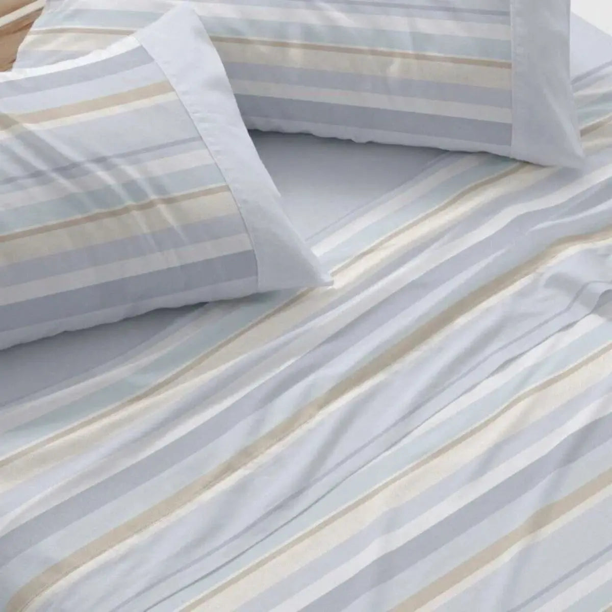 JUEGO DE SABANAS TELA 547 AZUL BURRITO BLANCO