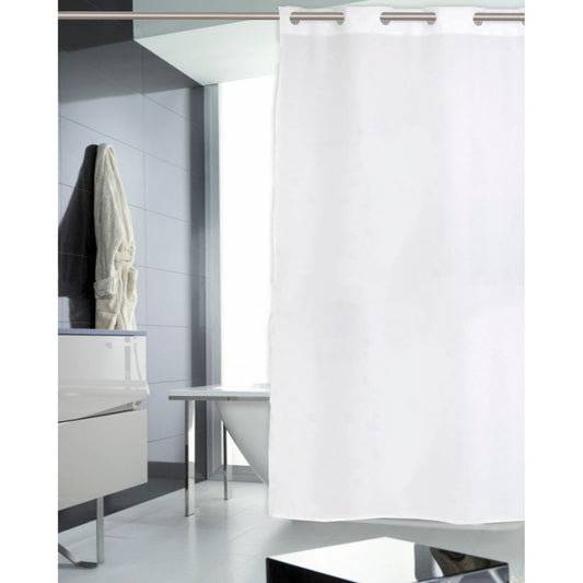 CORTINA DE BAÑO 180X200 POLYESTER LISA BLANCA STILIA