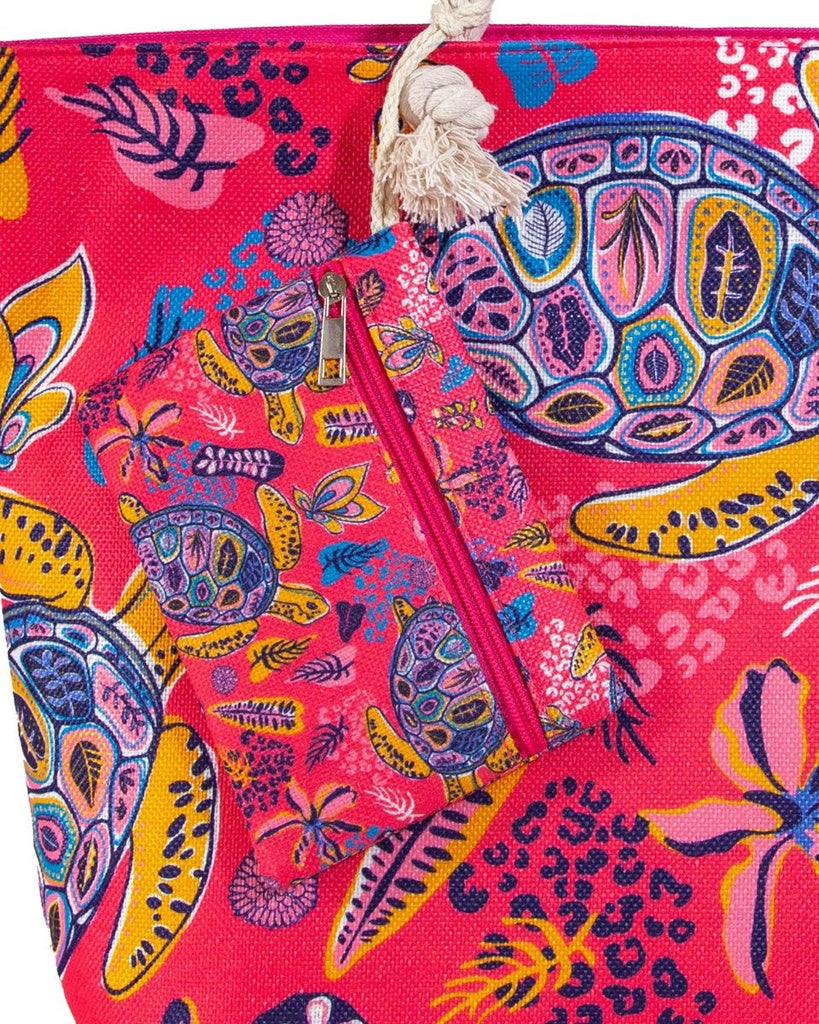 BOLSO ESTAMPADO DE PLAYA TORTUGA