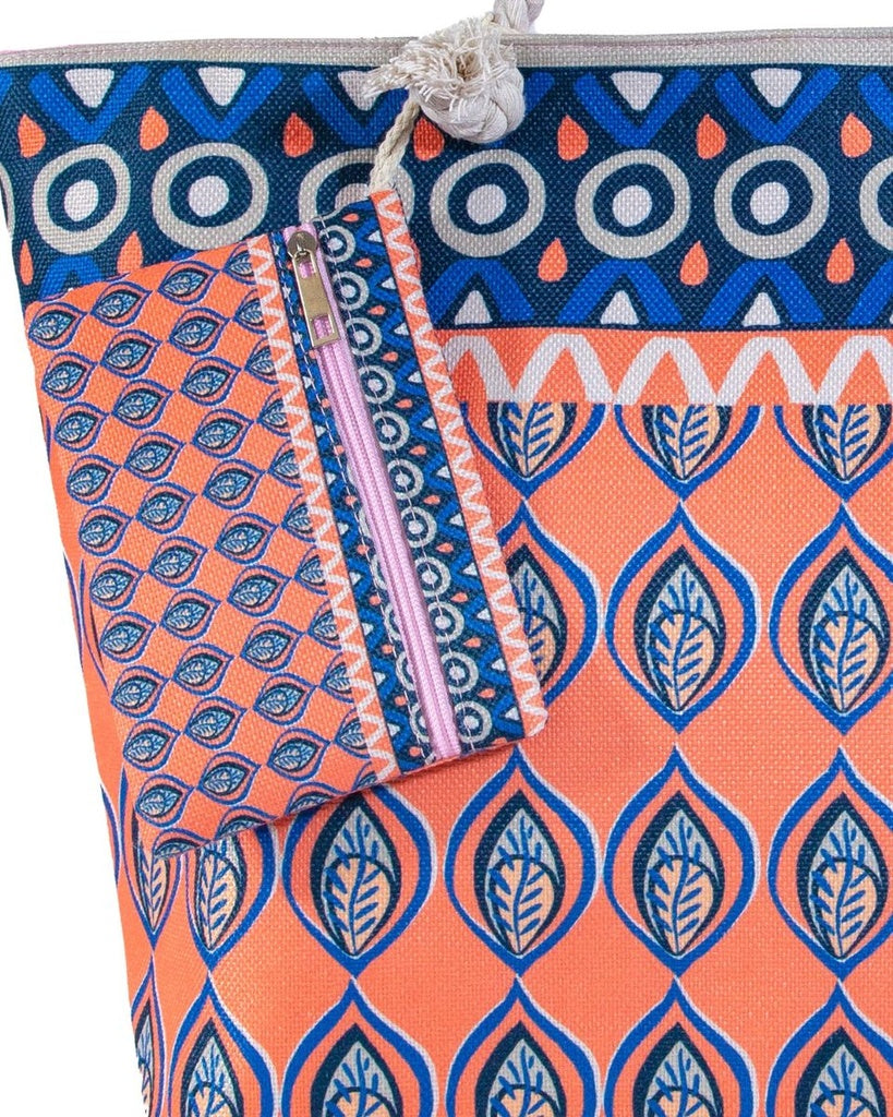 BOLSO ESTAMPADO DE PLAYA PLUMAS