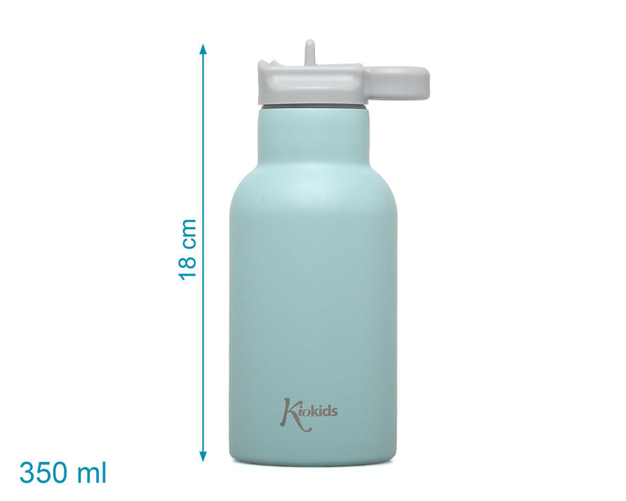 BOTELLA DE ACERO INOXIDABLE 350ML 5070 SALVIA KIOKIDS