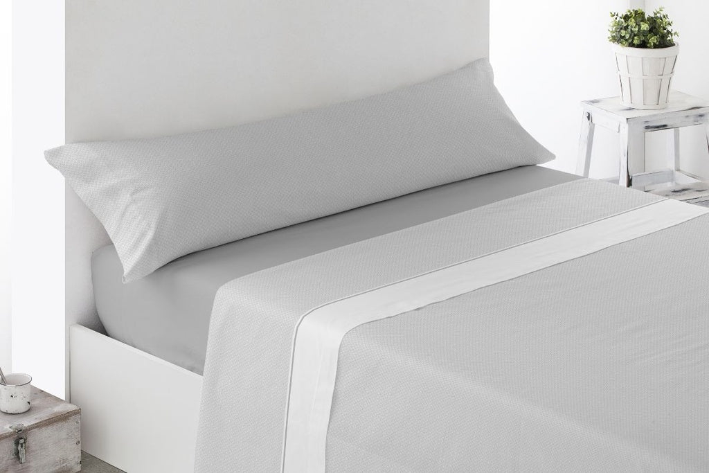 Juego de sábanas Brias gris Miracle Home, estampado moderno, ideal primavera/verano.