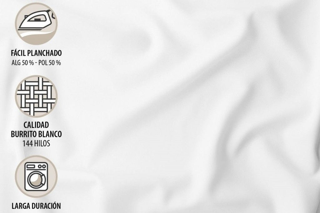 JUEGO DE SABANAS TELA 139 MENTA BURRITO BLANCO