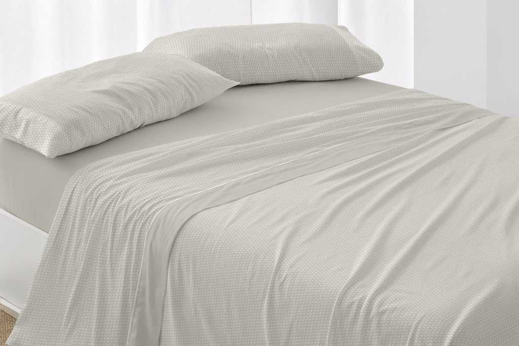 JUEGO DE SABANAS TELA DORVEL 868 LAUREL BURRITO BLANCO
