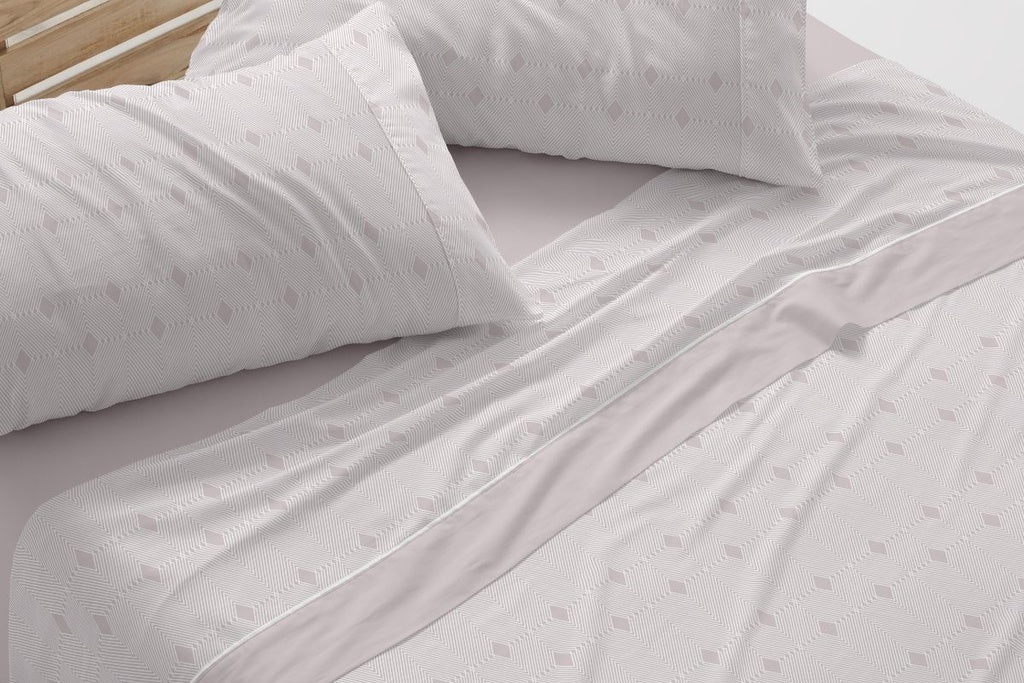 Tejido suave de sábanas Burrito Blanco Dorvel nude, 144 hilos, 50% algodón 50% poliéster.