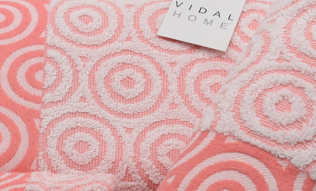 SPIRAL SALMON TOWEL SET