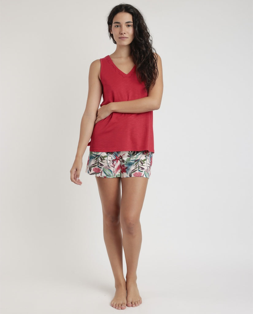 PIJAMA SIN MANGAS TROPICAL