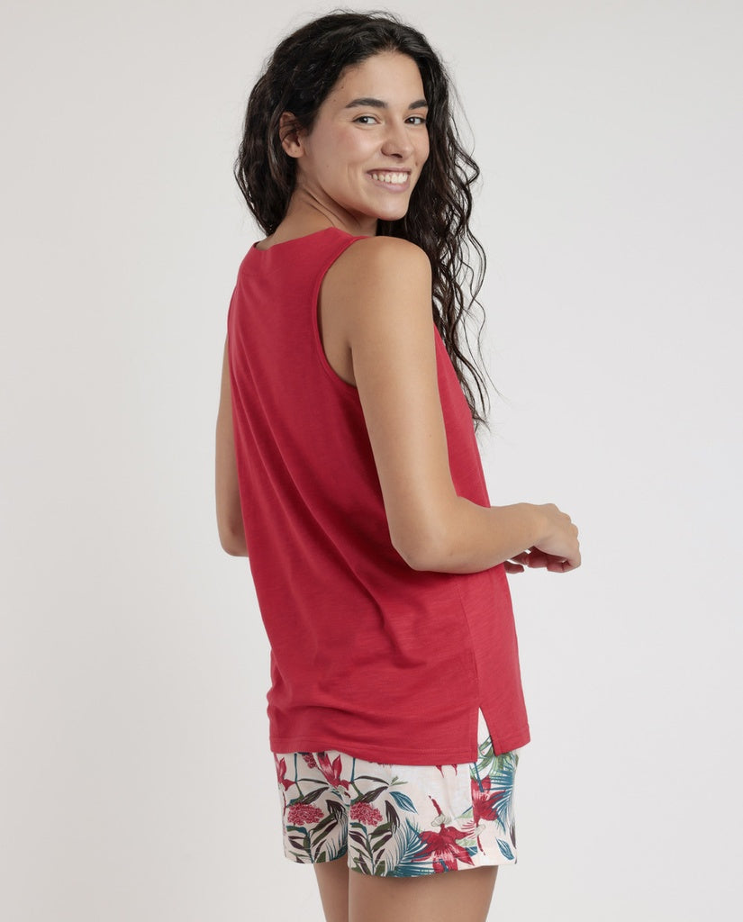 PIJAMA SIN MANGAS TROPICAL