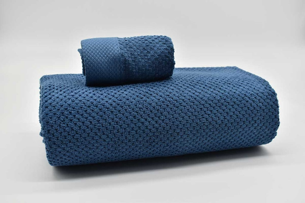 SET OF 3 BLUE TOWELS