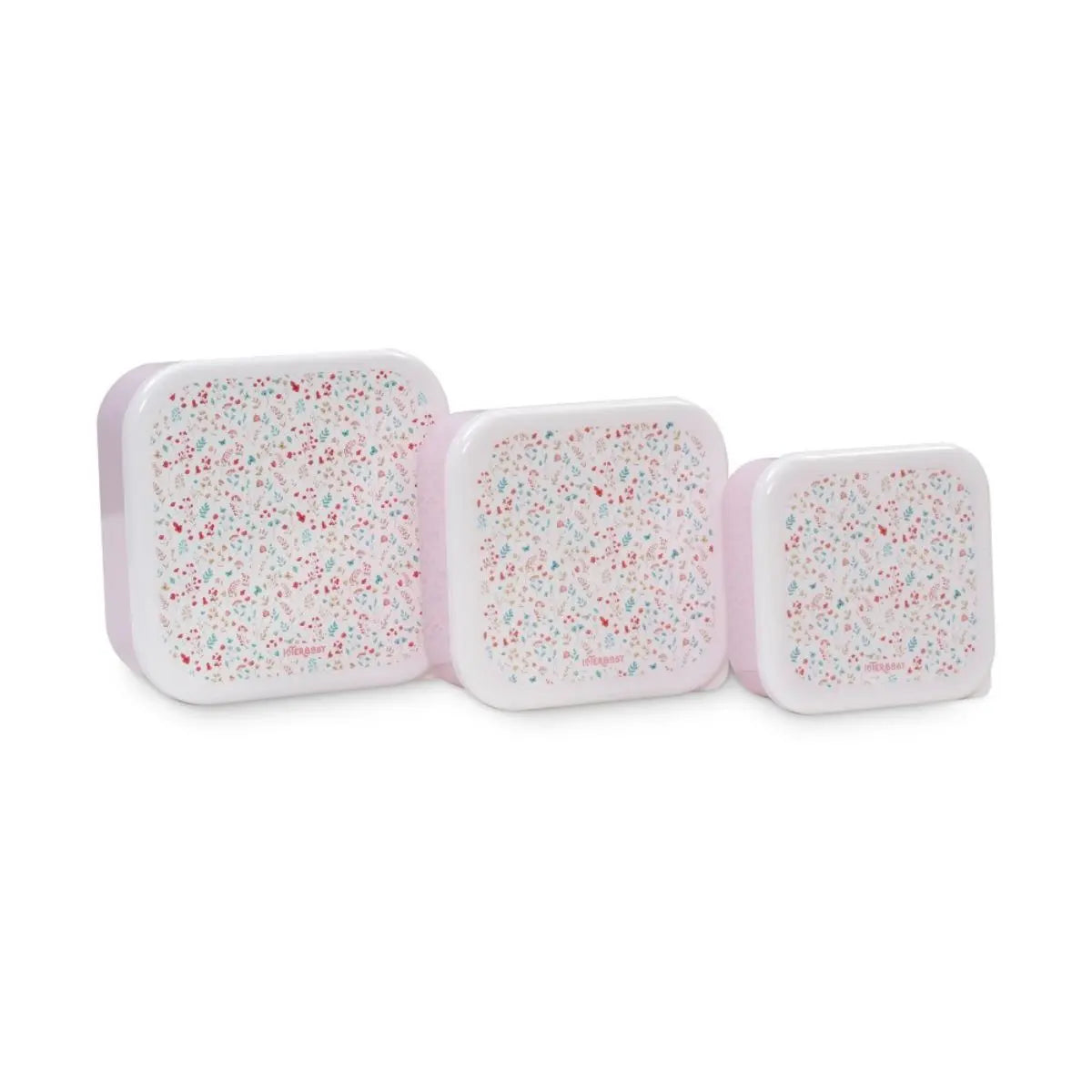 SET DESAYUNO 3 PIEZAS MODELO PETALOS ROSA INTERBABY