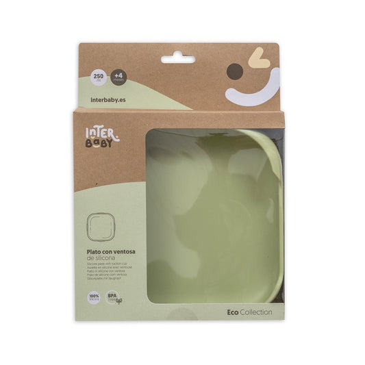 PLATO LLANO SILICONA SI005-74 VERDE OLIVA INTERBABY