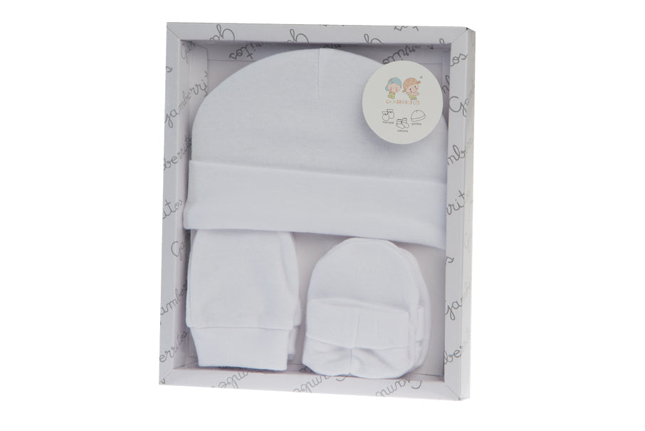 JUEGO INFANTIL 3 PCS 8837 BLANCO GAMBERRITOS