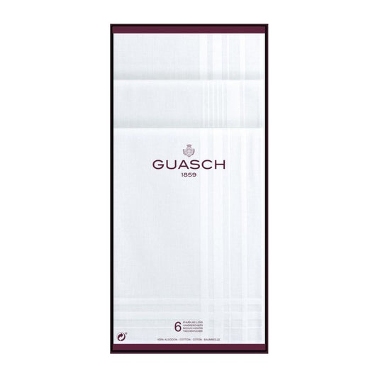 CAJA 6 UNID. PAÑUELOS 10450P BLANCO GUASCH