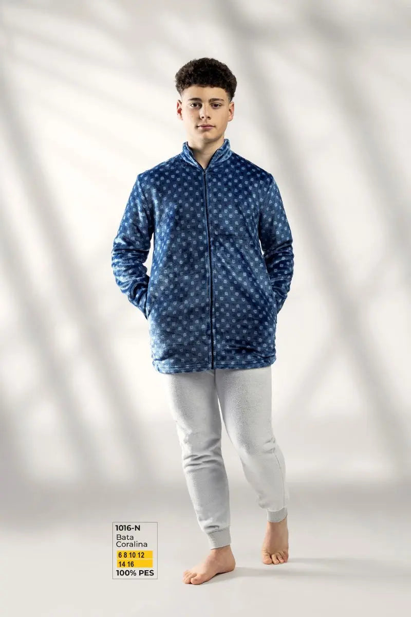 CHAQUETA CADETE CORALINA ESTAMPADO COMECOCOS 1016-N MARINO LIN