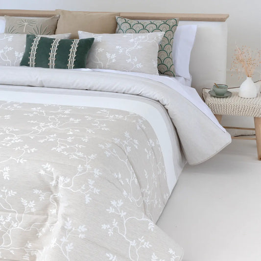 CONFORTER JACQUARD MODELO TOPI C/02 BEIGE  SANDECO