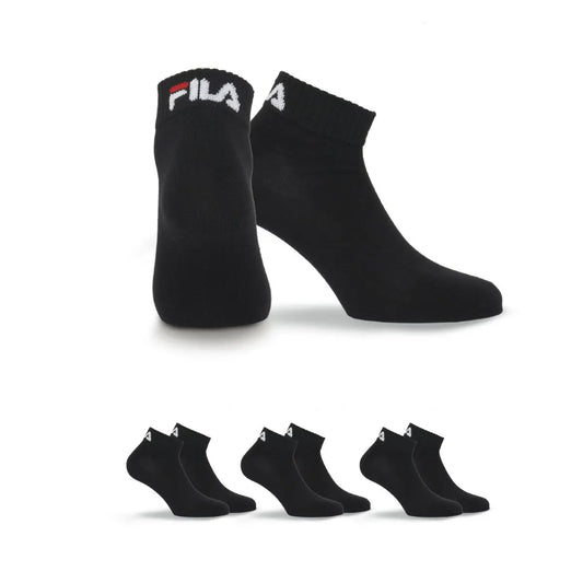 PACK 3 CALCETINES TOBILLEROS ADULTO F9300 NEGRO FILA