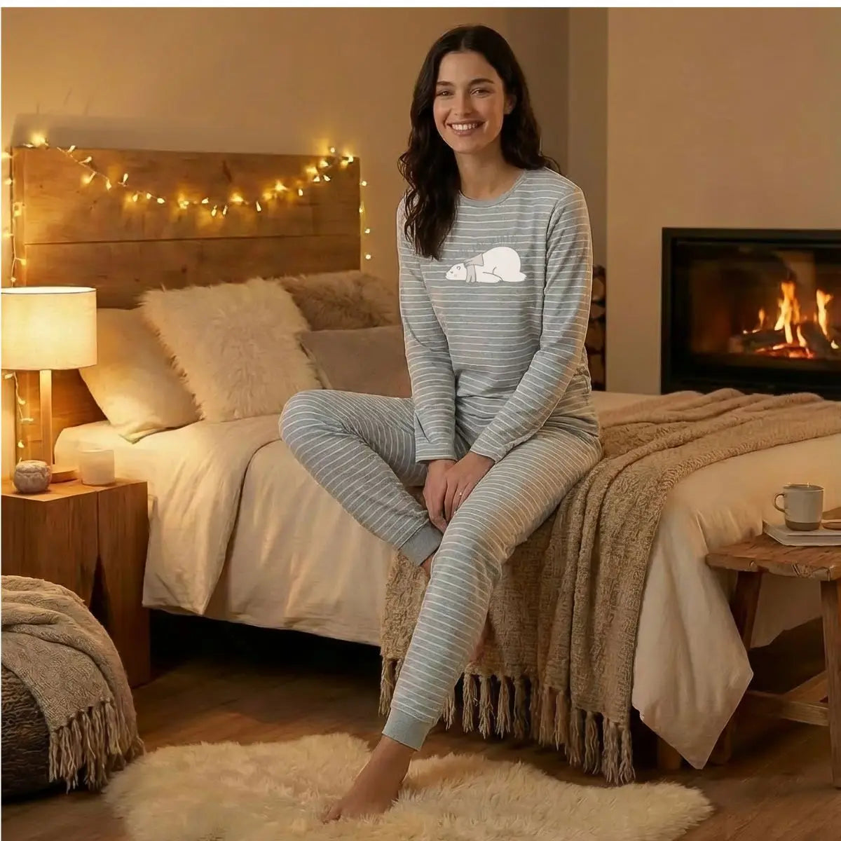 PIJAMA MUJER PUNTO 8664 WATERLEMON
