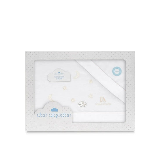 TRIPTICO FRANELA MULTI ESTRELLAS LUNA BCO/BEIG DON ALGODON