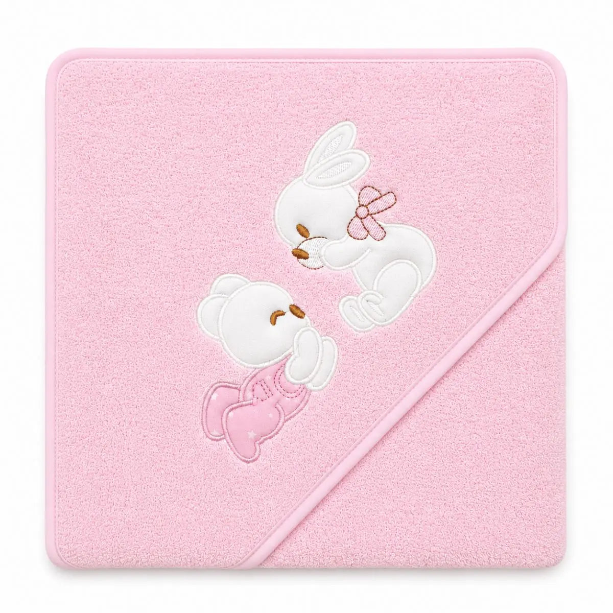 CAPA DE BAÑO OSITO ROSA 100X100 BEBEGIRO