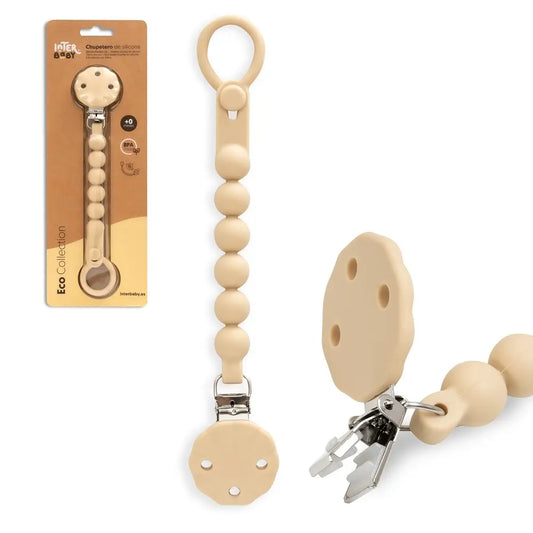 CHUPETERO SILICONA CADENA SI018 ARENA INTERBABY