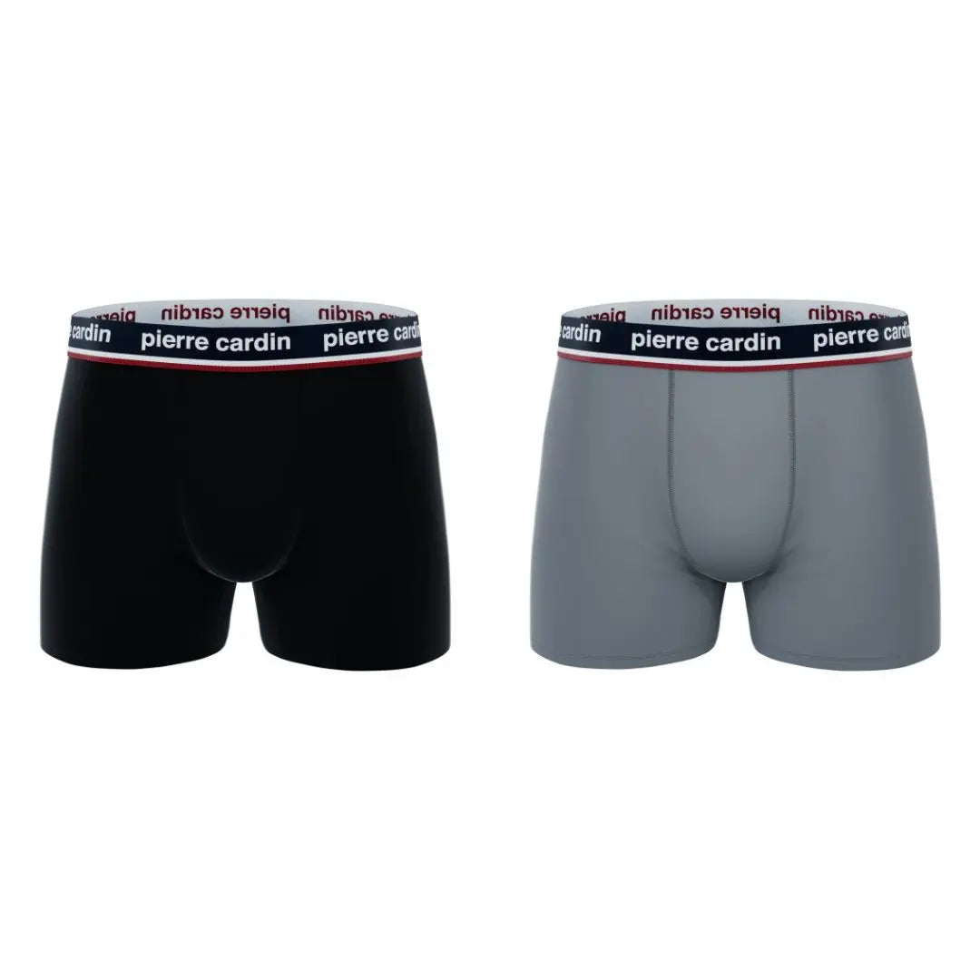 PACK 2 BOXER HOMBRE ALGODÓN BCX2/FR/AS4 BLACK + GREY PIERRE CARDIN
