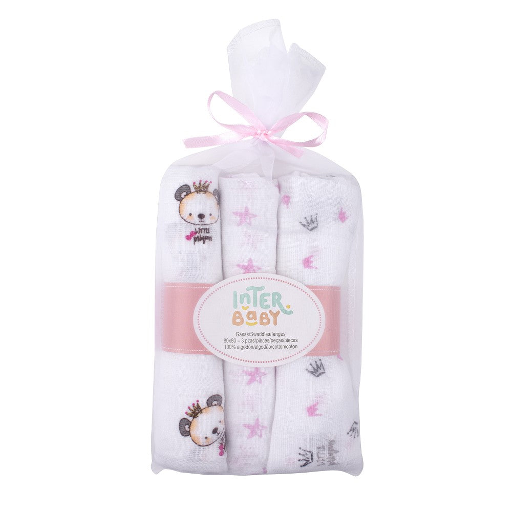 PACK 3 GASAS 80X80 99980 ROSA INTERBABY