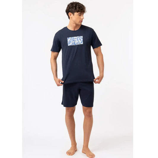 PIJAMA HOMBRE MANGA CORTA FPS1248 MARINO FILA