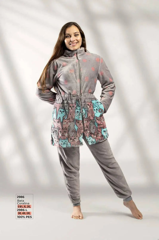 BATA MUJER CORALINA CREMALLERA 2986 GRIS LIN