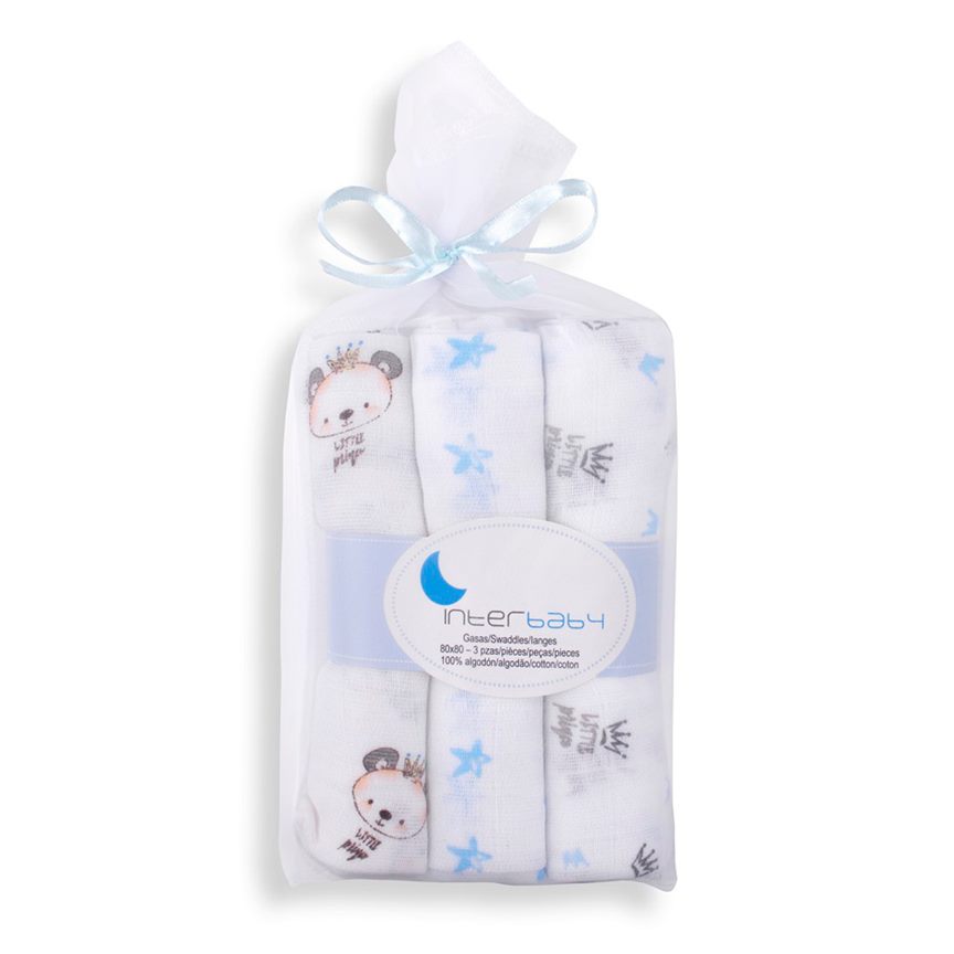 PACK 3 GASAS 80X80 99980 AZUL INTERBABY