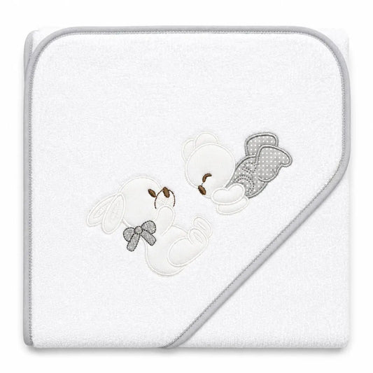 CAPA DE BAÑO OSITO BCO/GRIS 100X100 BEBEGIRO