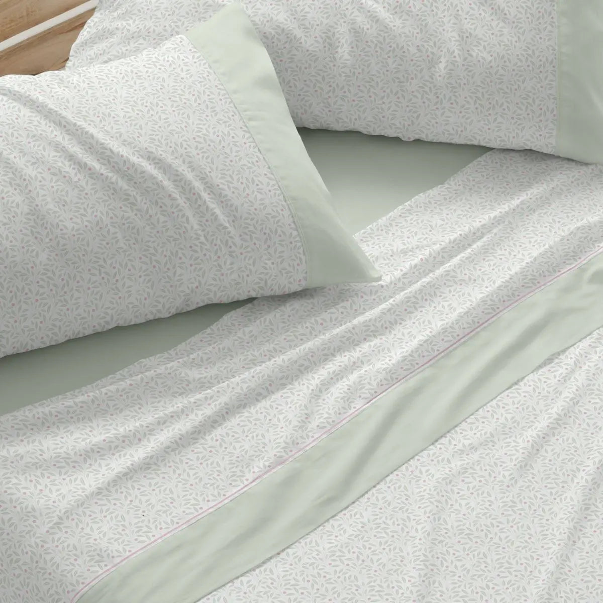 JUEGO DE SABANAS TELA 549 MENTA BURRITO BLANCO